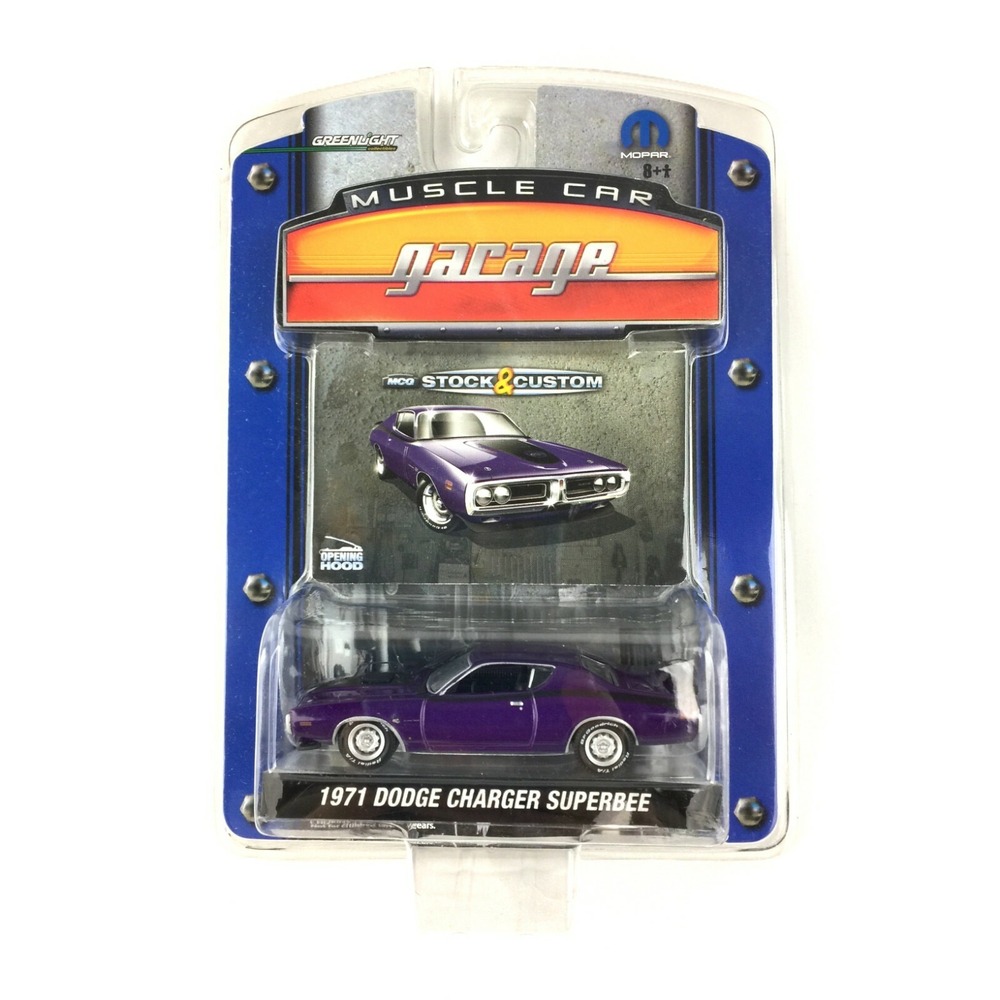 Greenlight Muscle Car Garage 1971 71 Dodge Charger Superbee Purple Diecast‎ 1/64